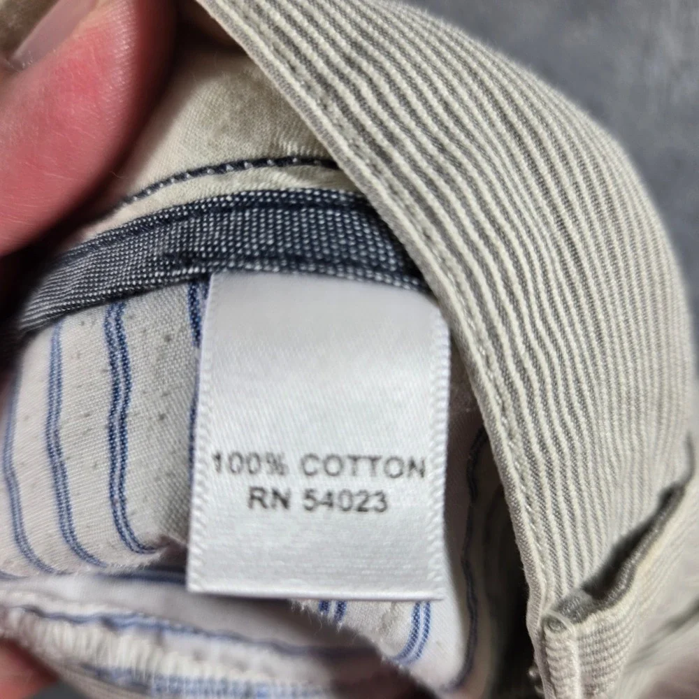 Banana Republic Mens Seersucker Striped Shorts Khaki White Cotton Size‎ 30